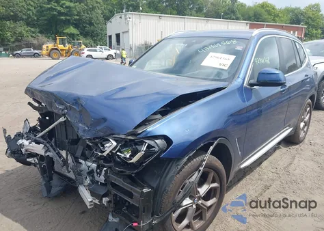 2024 BMW X3 xDrive30I z USA, uszkodzony, nr VIN WBX57DP08RN297326